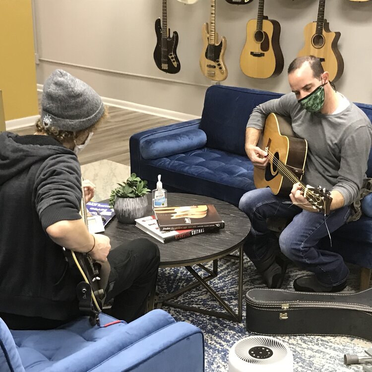 Lessons at One Three Guitar store