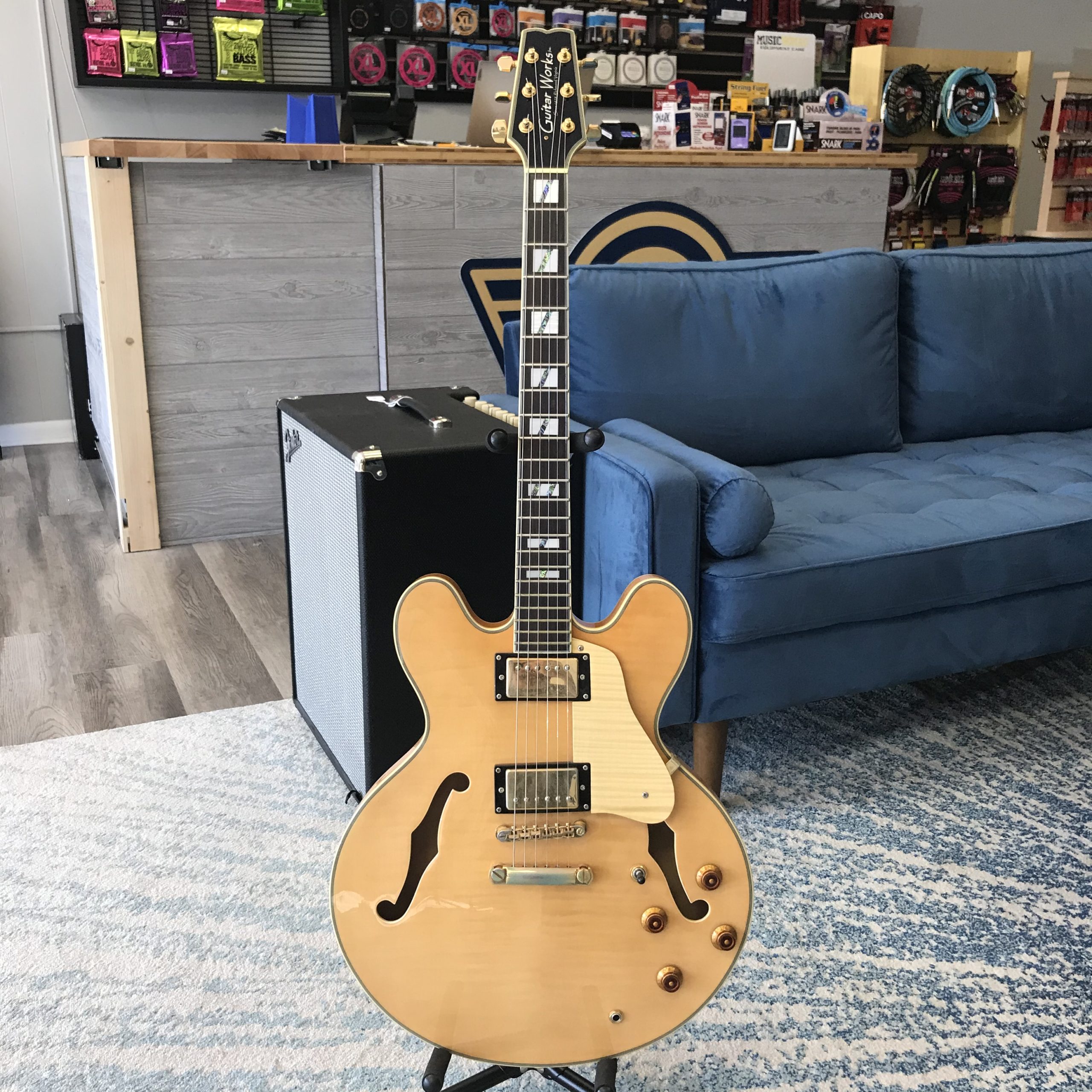 Picture of a GuitarWorks Semi-Hollow guitar